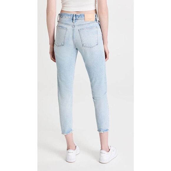 MOUSSY VINTAGE Naval Tapered Mid Rise Jeans light blue 25” - Picture 2 of 11
